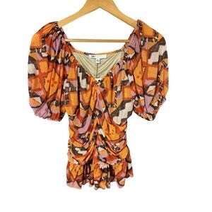 NEW DR2 by Daniel‎ Rainn womens size medium woven boho peasant blouse